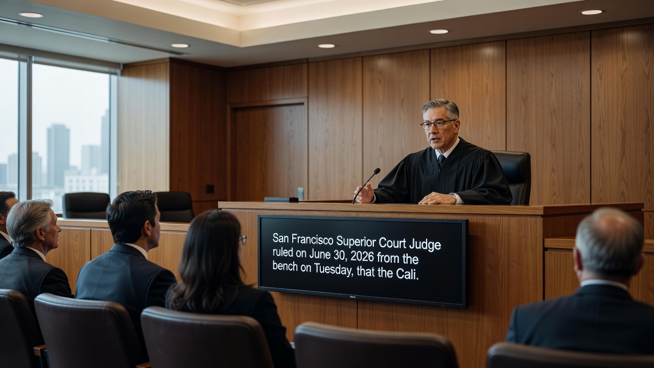 Courtroom scene with legal briefs and documents related to California gambling regulations