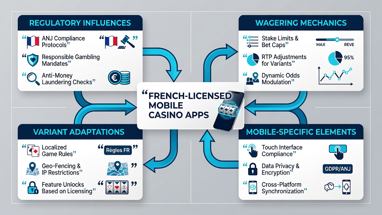 Mobile card session interface adaptations under French licensing
